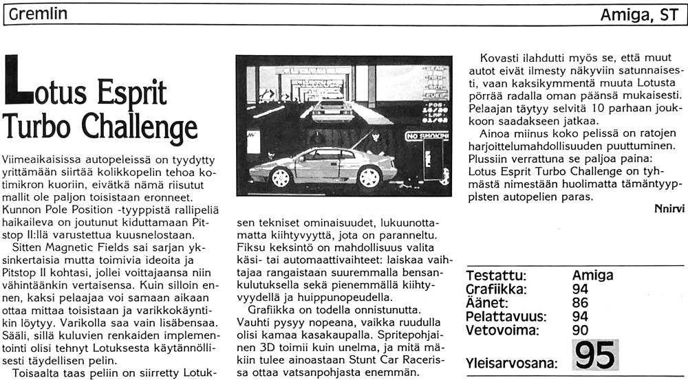 Lotus Esprit Turbo Challenge
